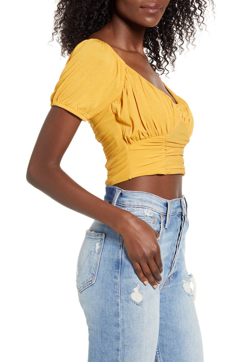 MINKPINK Cass Ruched Crop Top, Alternate, color,