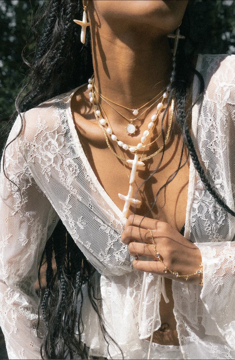 Child of Wild Sacred Sol Pendant Necklace, Alternate, color, Gold