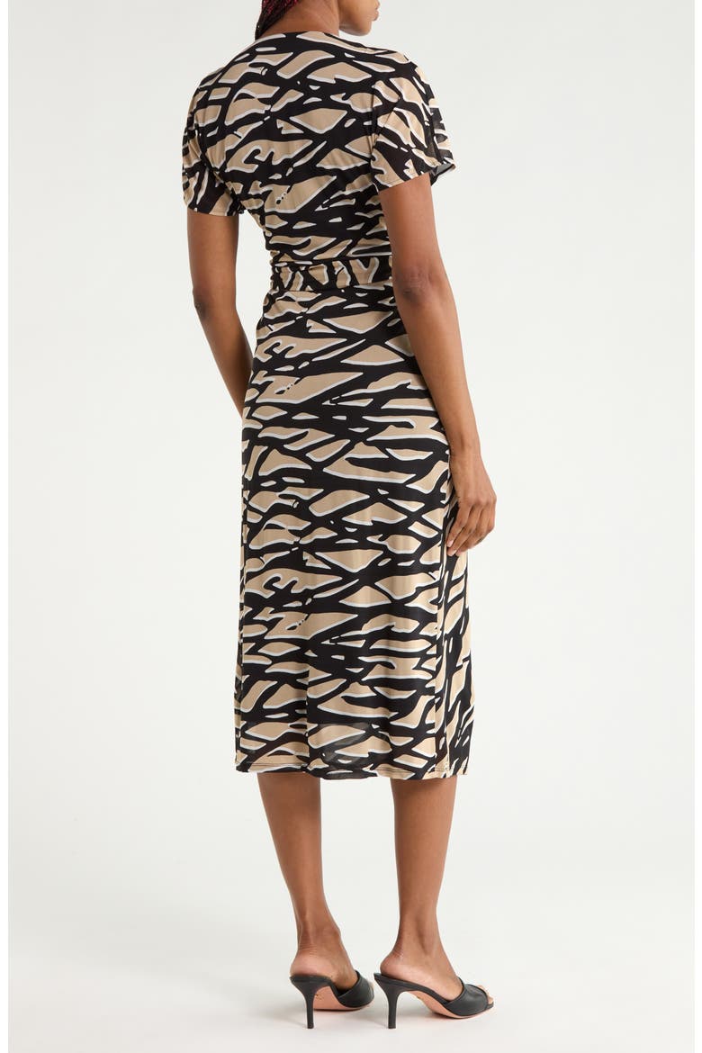 Surplice Neck Midi Wrap Dress, Alternate, color, SHADOW TWIG MED HORIZONTAL