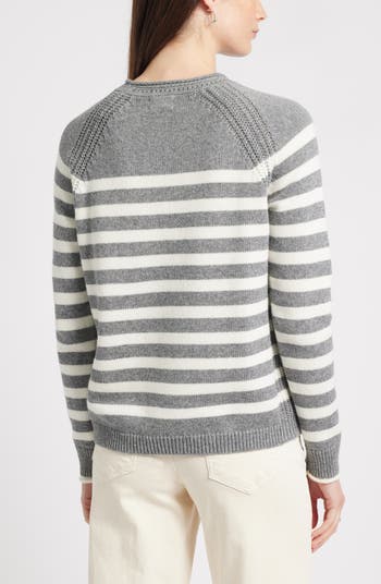 Raglan Sleeve Roll Neck Wool & Cotton Sweater