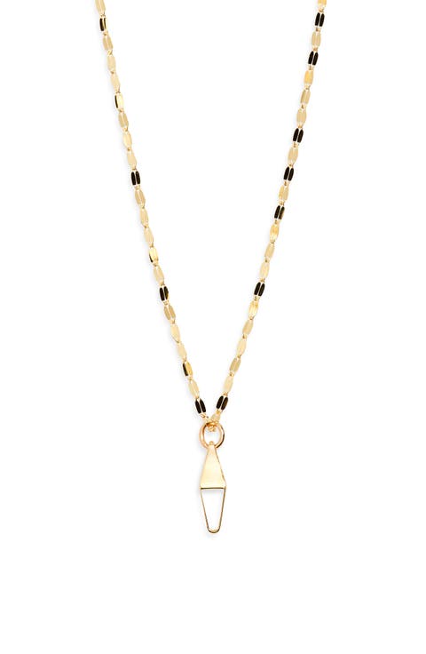 14K Gold 3D Kite Pendant Necklace