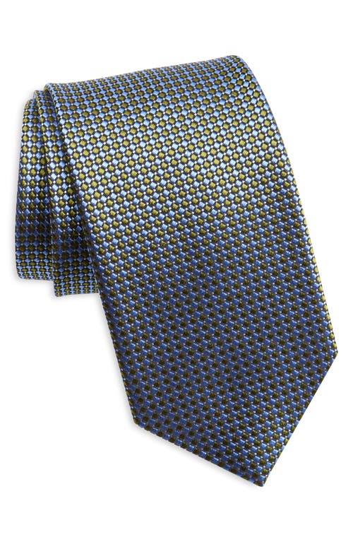 David Donahue Neat Silk Tie in Olive 