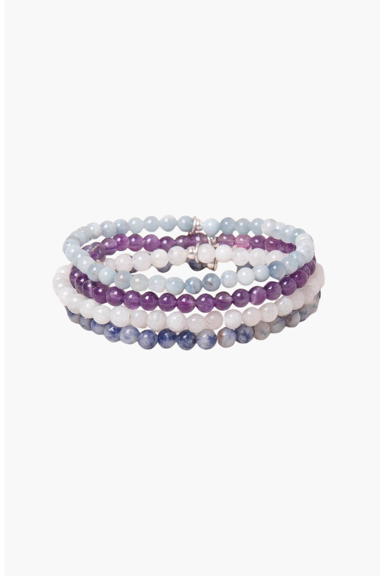Pisces Bracelet Set, Main, color, Purple / Blue / White