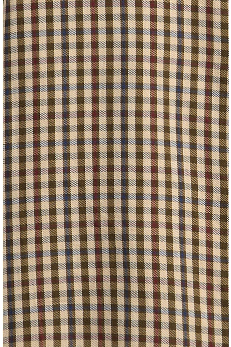Kids' Plaid Long Sleeve Button Down Shirt, Alternate, color, BROWN