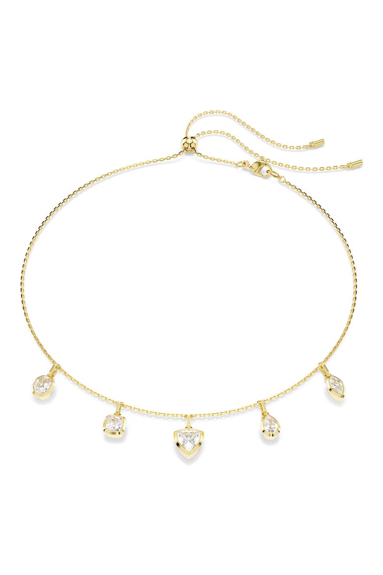 Imber Crystal Charm Necklace, Main, color, WHITE/ GOLD