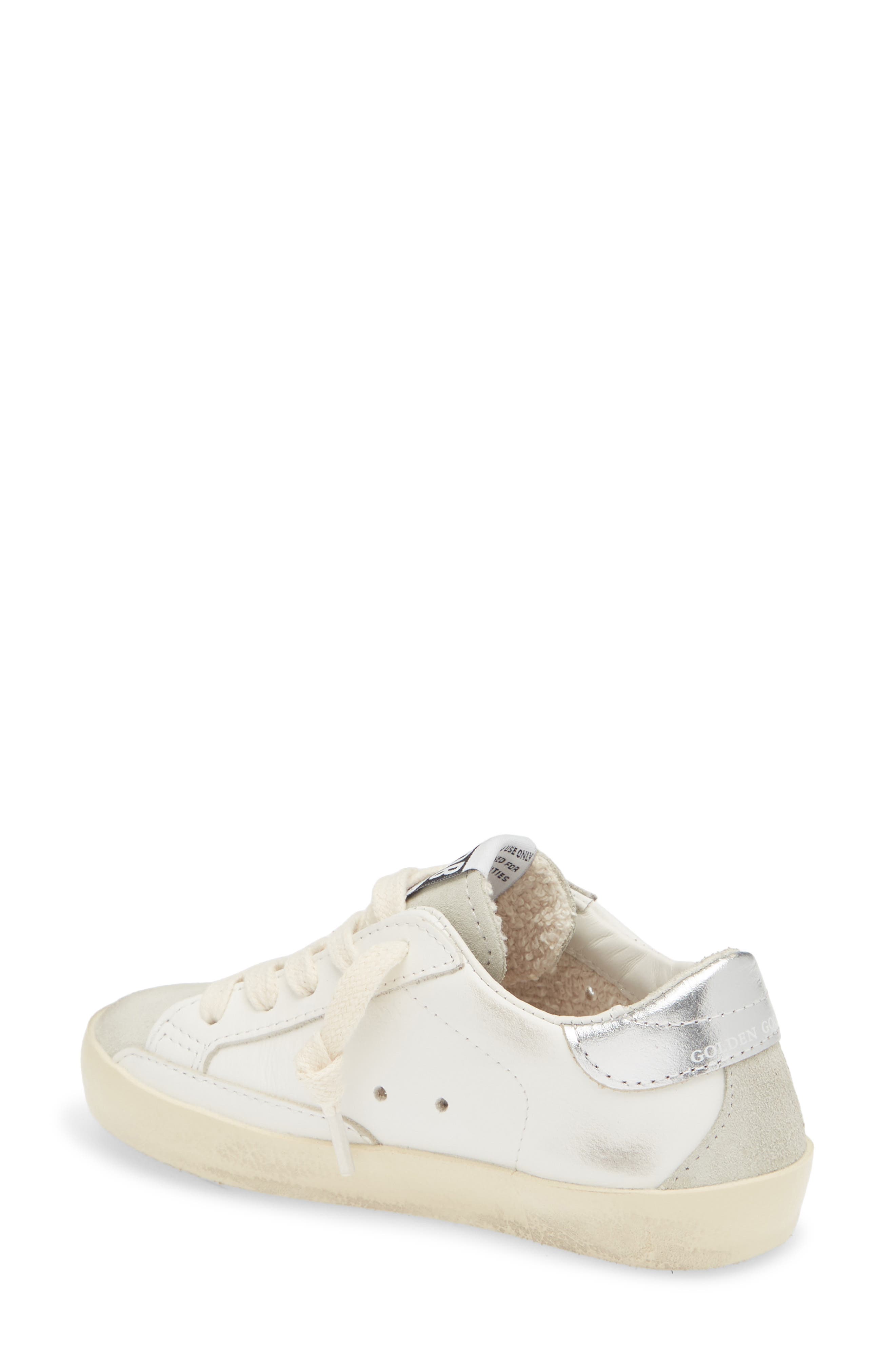 Kids' Super-Star Sneaker, Alternate, color, WHITE/ ICE/ GOLD/ SILVER