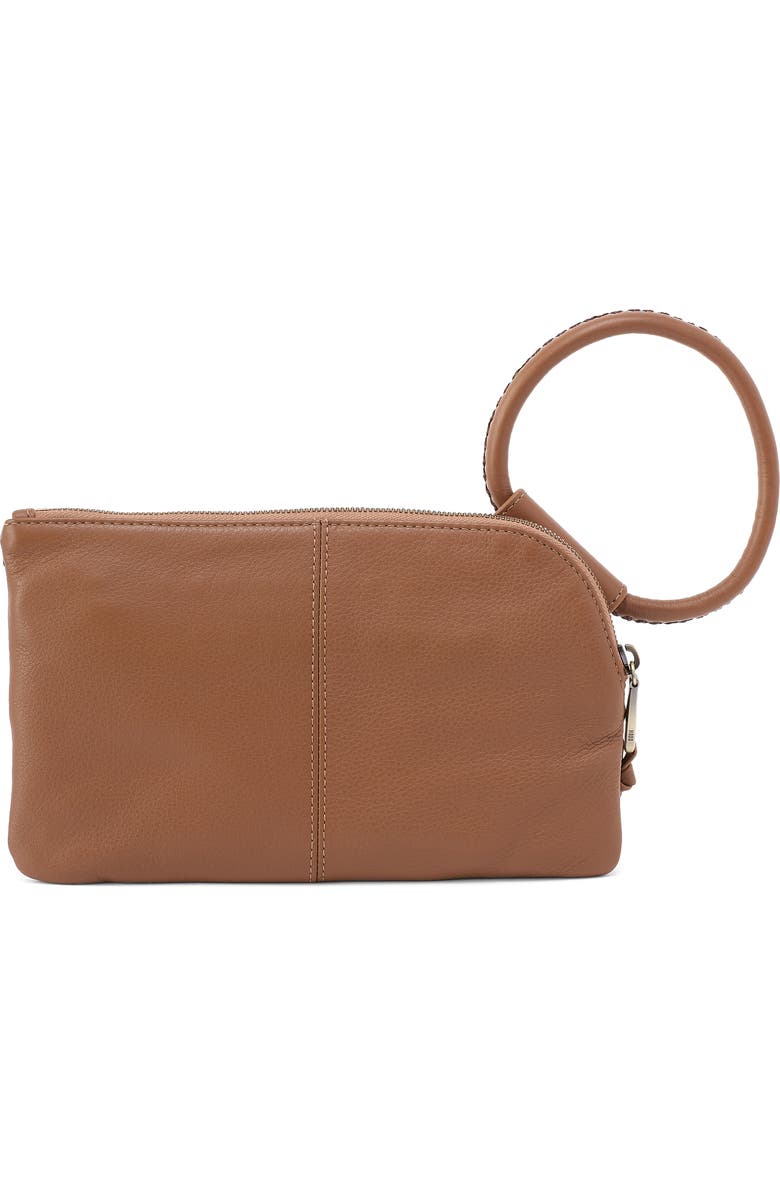 HOBO Sable Leather Wristlet, Alternate, color, Timber Brown