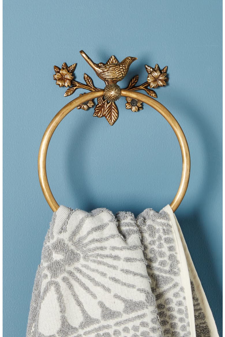Anthropologie Everlee Towel Ring, Alternate, color, BRONZE