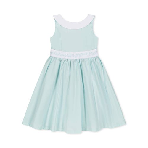 Hope & Henry Girls' Organic Sateen Party Dress, Kids In Pale Green
