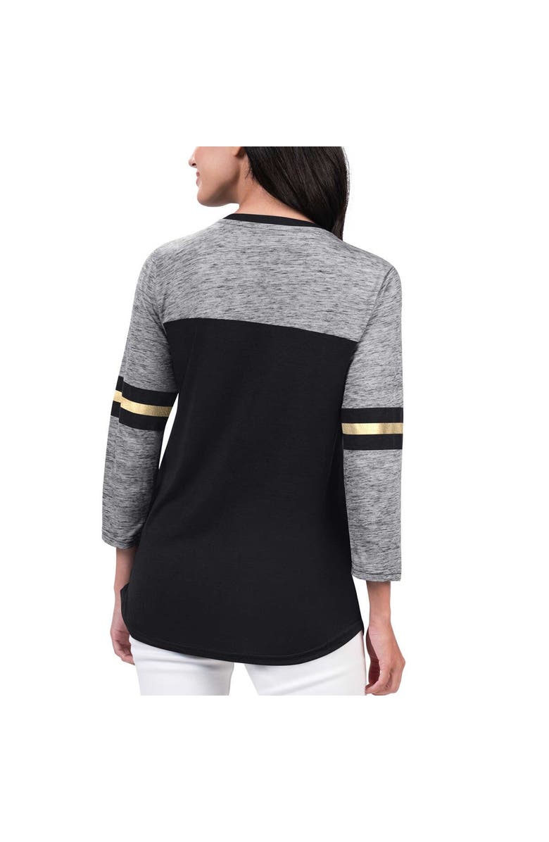 G-III 4HER BY CARL BANKS Women's G-III 4Her by Carl Banks Black Vegas Golden Knights Play The Game 3/4-Sleeve T-Shirt, Alternate, color, Black