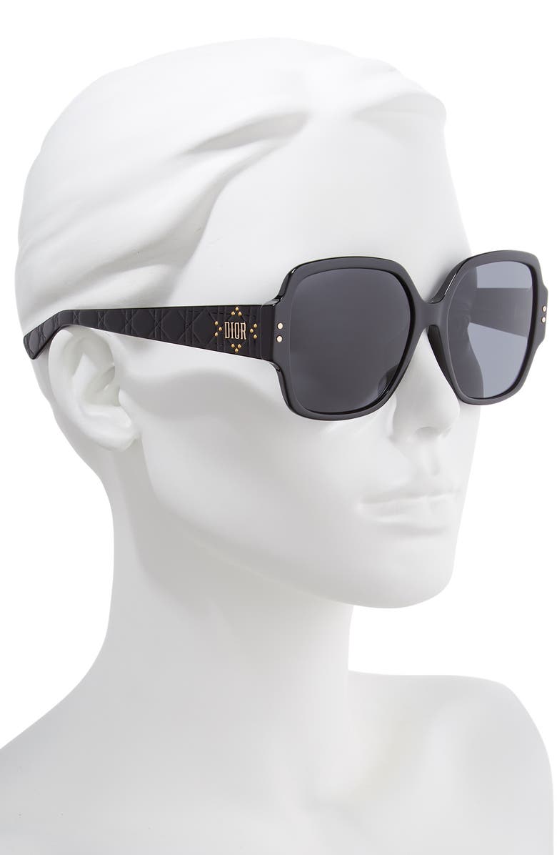 DIOR Lady Dior Stud 57mm Special Fit Square Sunglasses, Alternate, color,