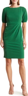 Maggy London Puff Sleeve Sheath Dress