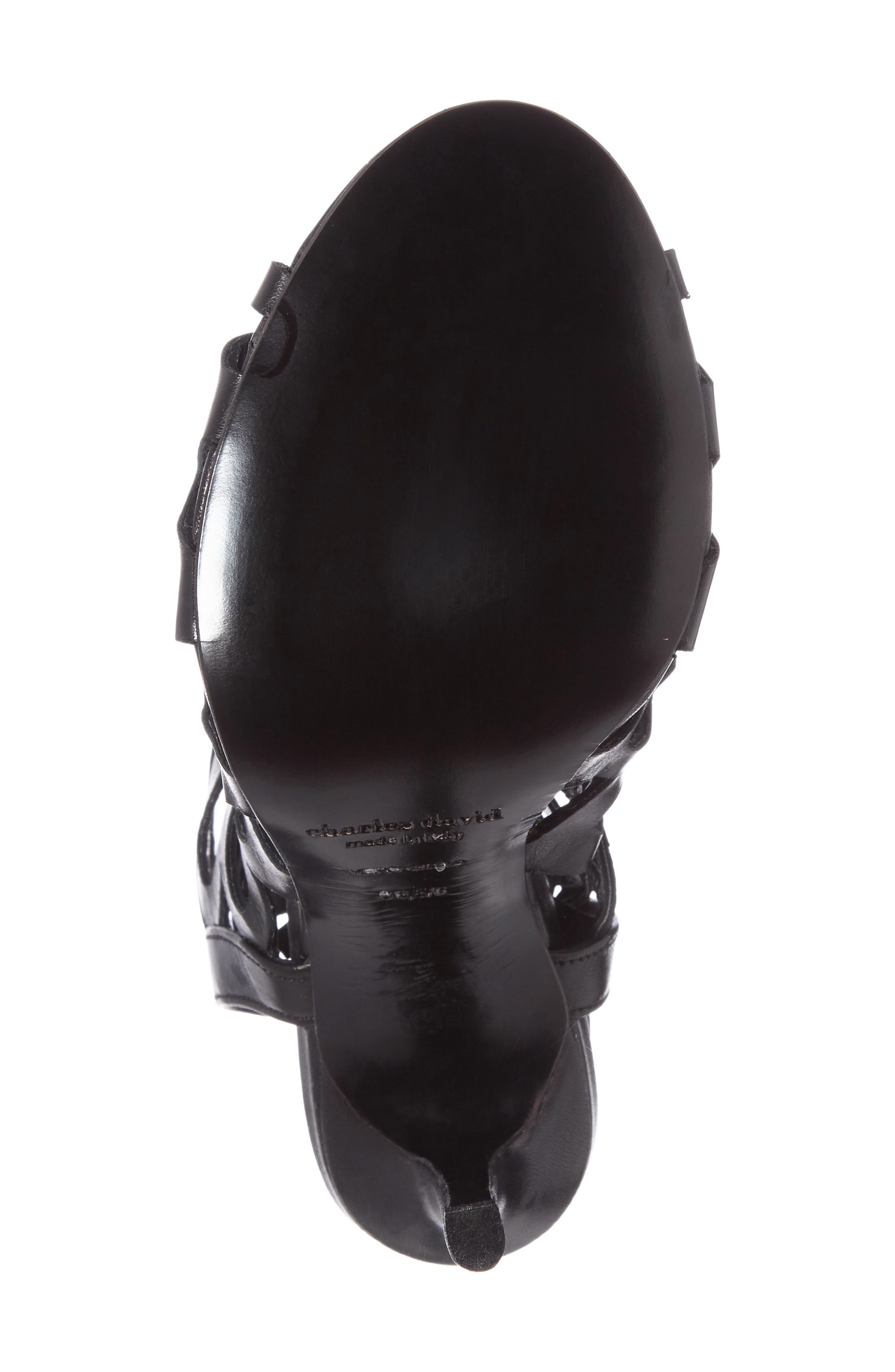 Priscilla Cage Sandal, Alternate, color, BLACK LEATHER