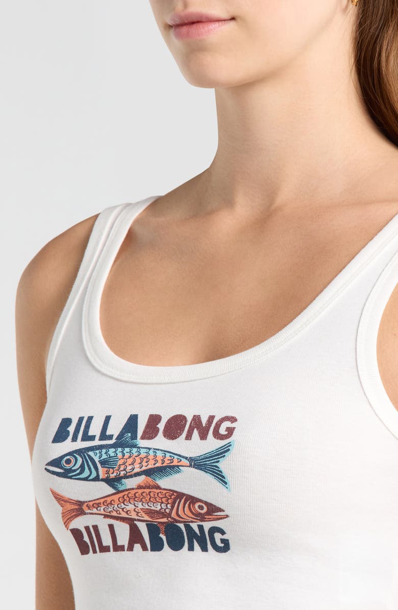 Billabong Salt of the Sea Crop Cotton Tank, Alternate, color, Salt Crystal