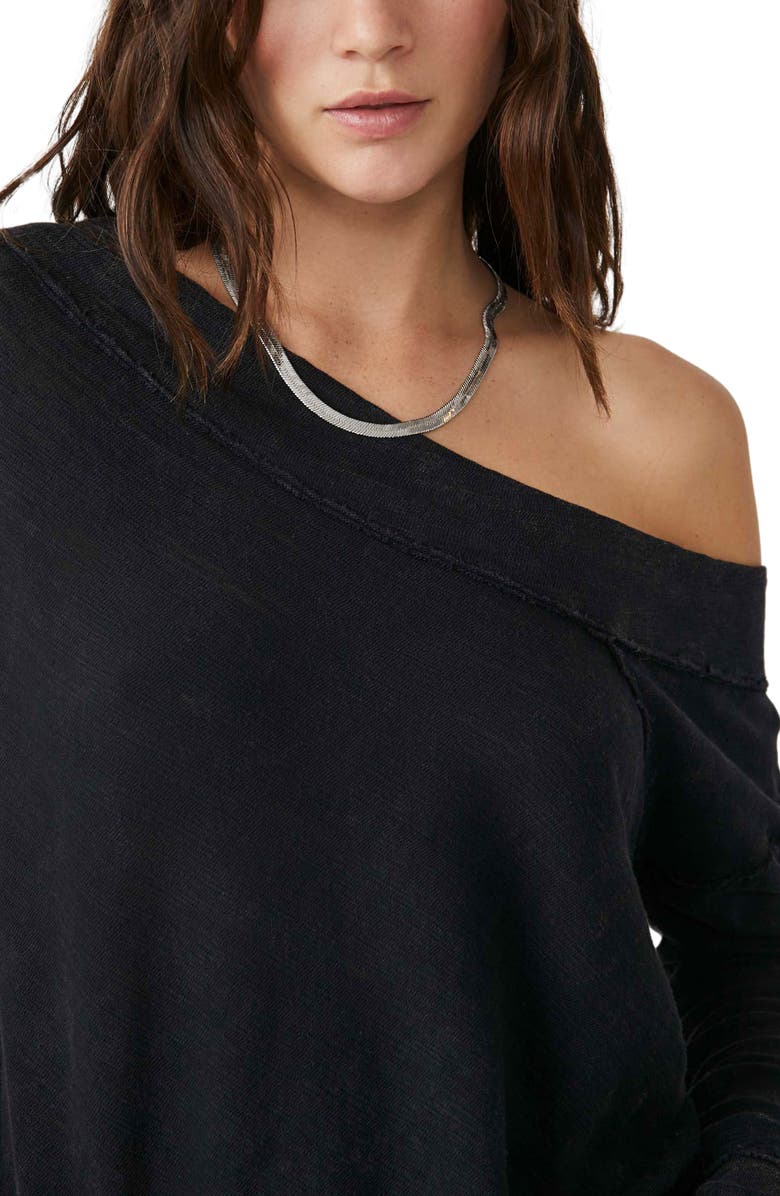 Free People To the Right Off the Shoulder Knit Top, Alternate, color,