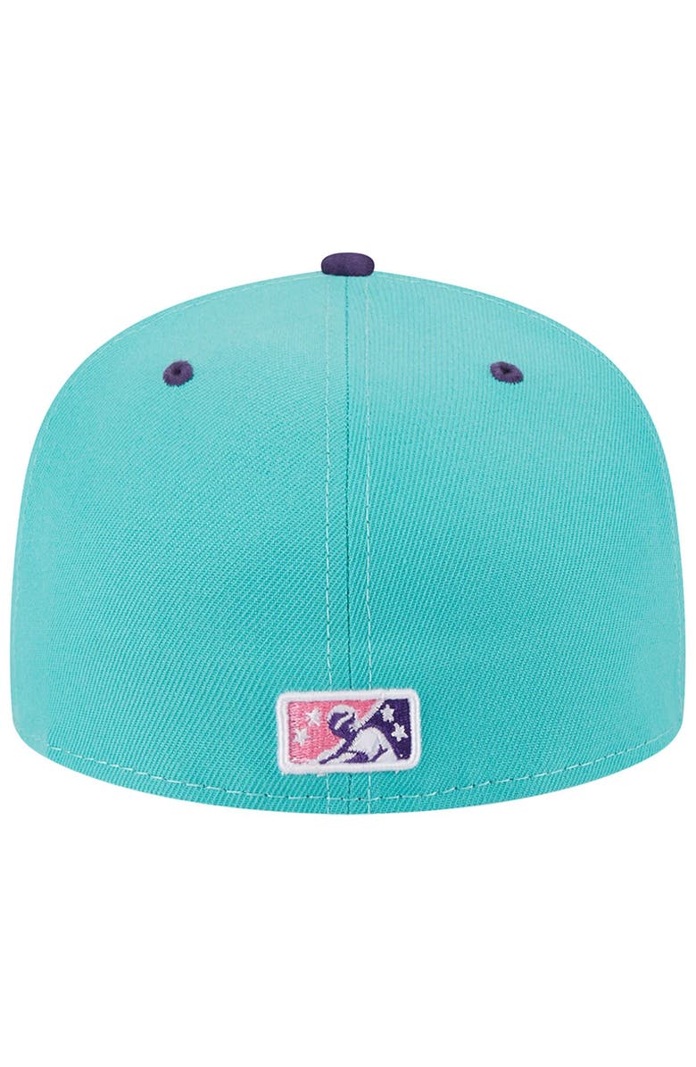 New Era Men's New Era Turquoise Louisville Bats Theme Nights Derby City Mint Juleps 59FIFTY Fitted Hat, Alternate, color,