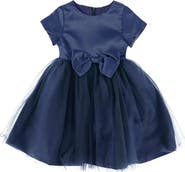 JOE-ELLA Kids' Cap Sleeve Tulle & Satin Dress
