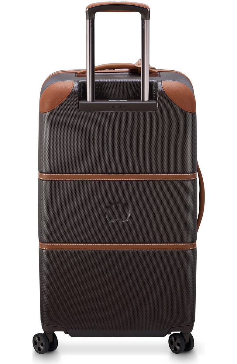 Delsey Paris Chatelet Air 2.0 Medium Checked-26 Inch Hardside Luggage Trunk with Spinner Wheels, Alternate, color, Chocolate Brown