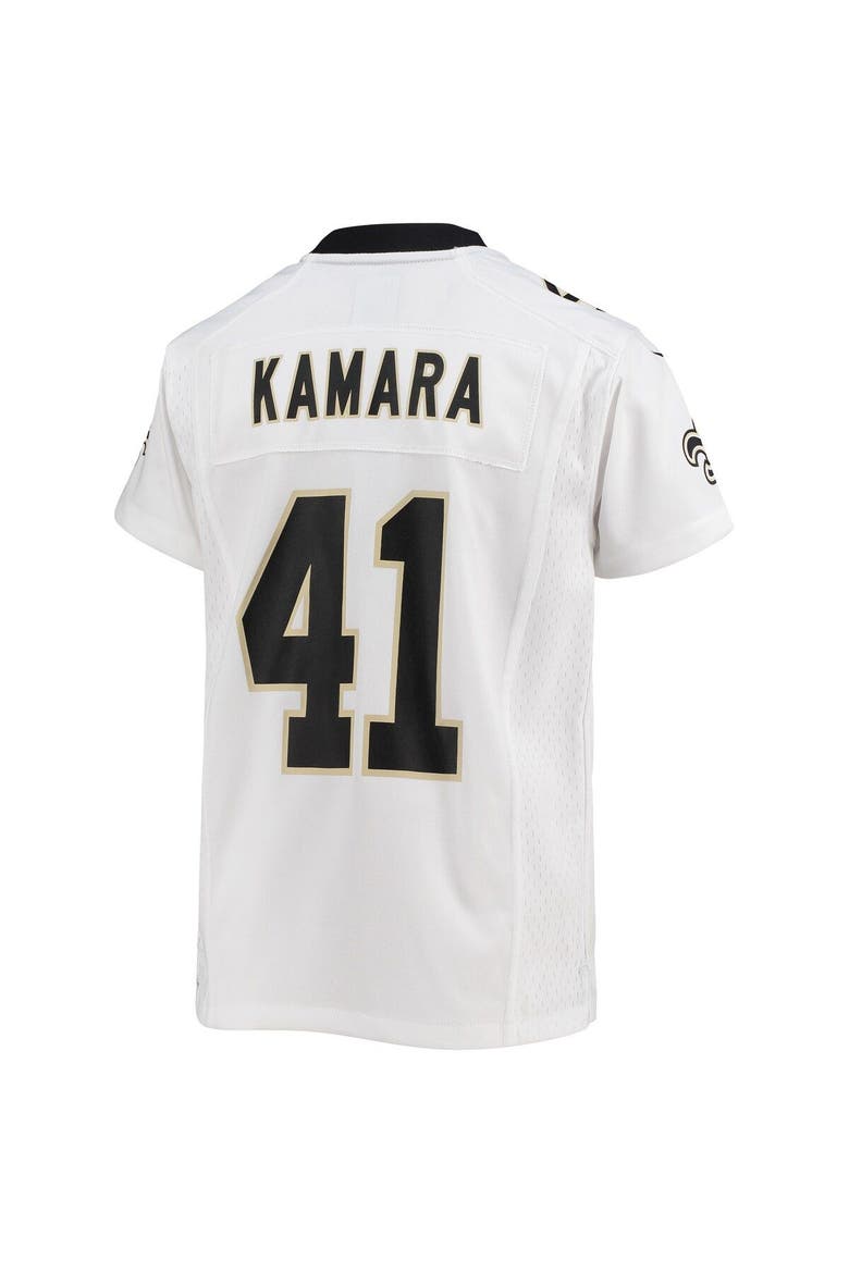 Youth Nike Alvin Kamara White New Orleans Saints 2018 Game Jersey, Alternate, color, WHITE