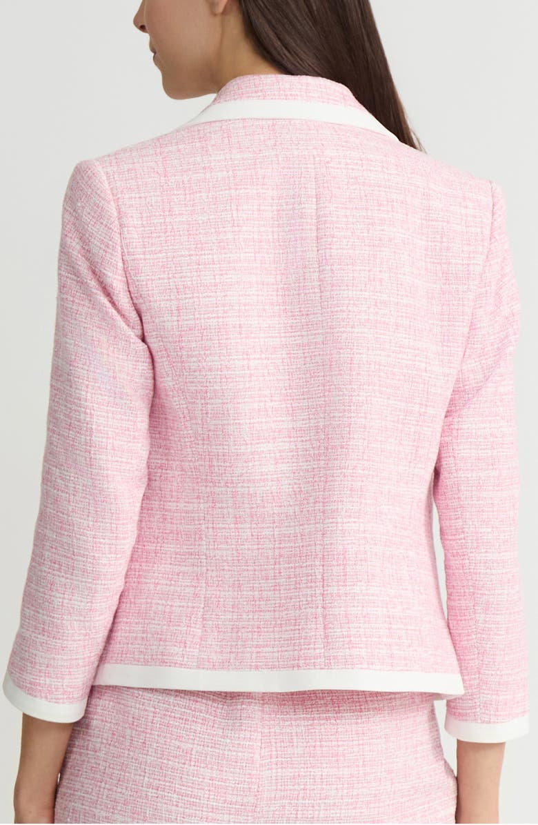 KASPER Contrast Trim Open Front Cardigan, Alternate, color,