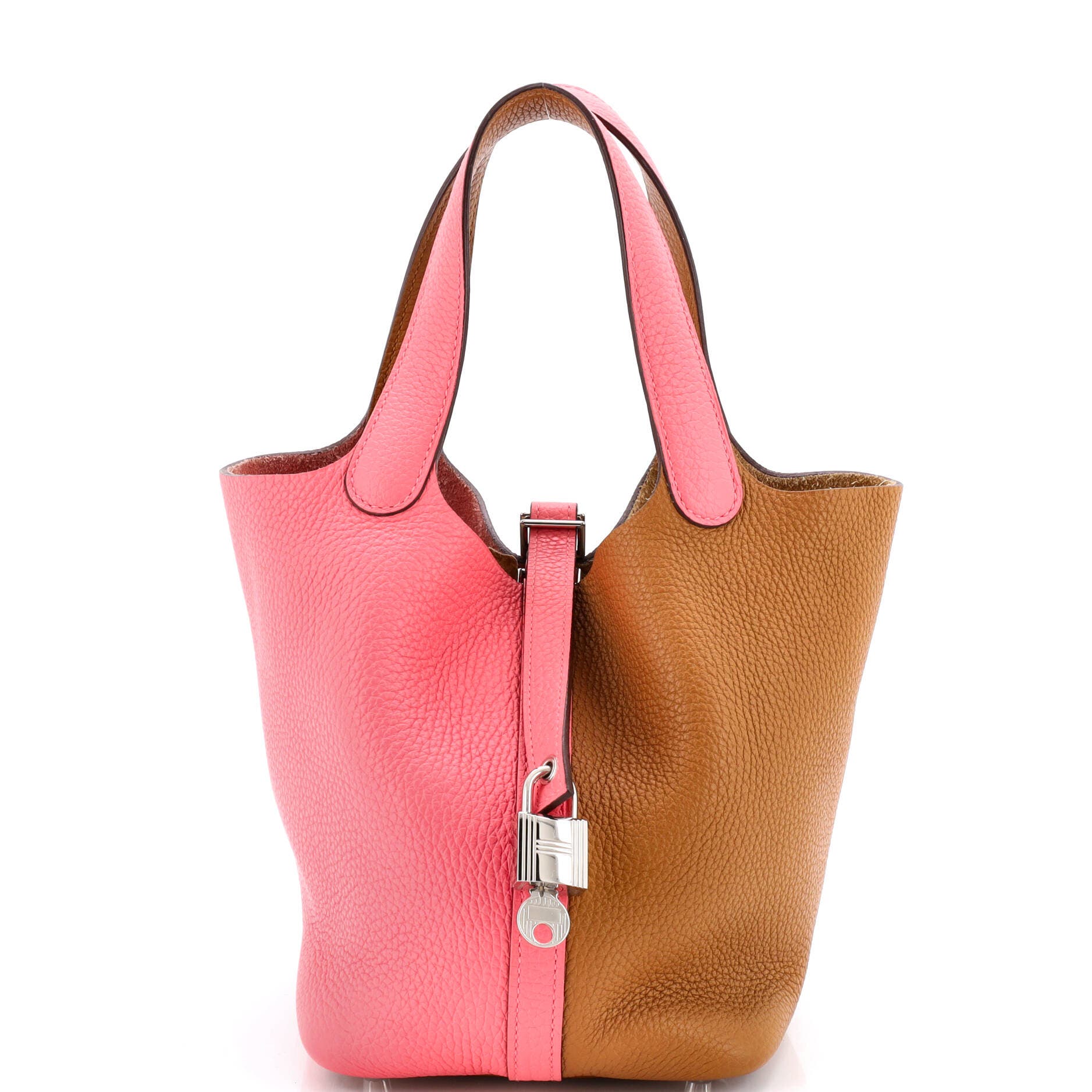Pre-Owned Hermes Picotin Lock Bag Bicolor Clemence PM, Main, color, 