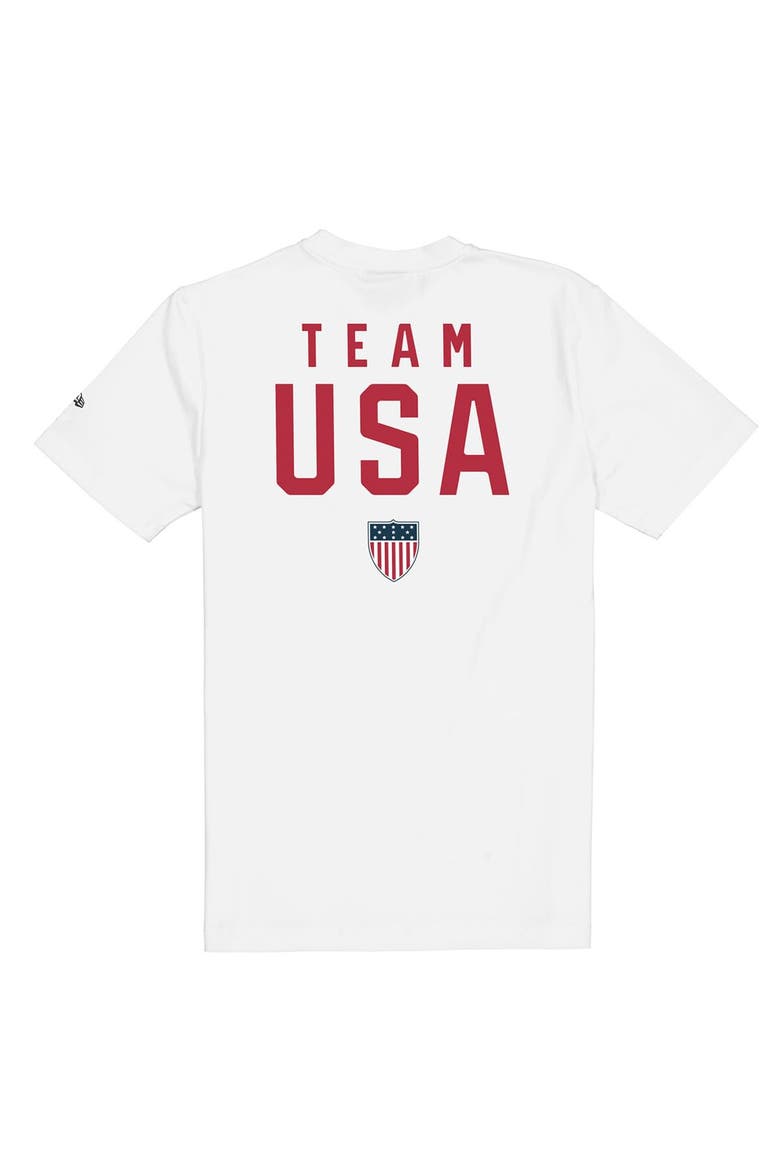 Men's New Era  White Team USA Ice Cold T-Shirt, Alternate, color, White