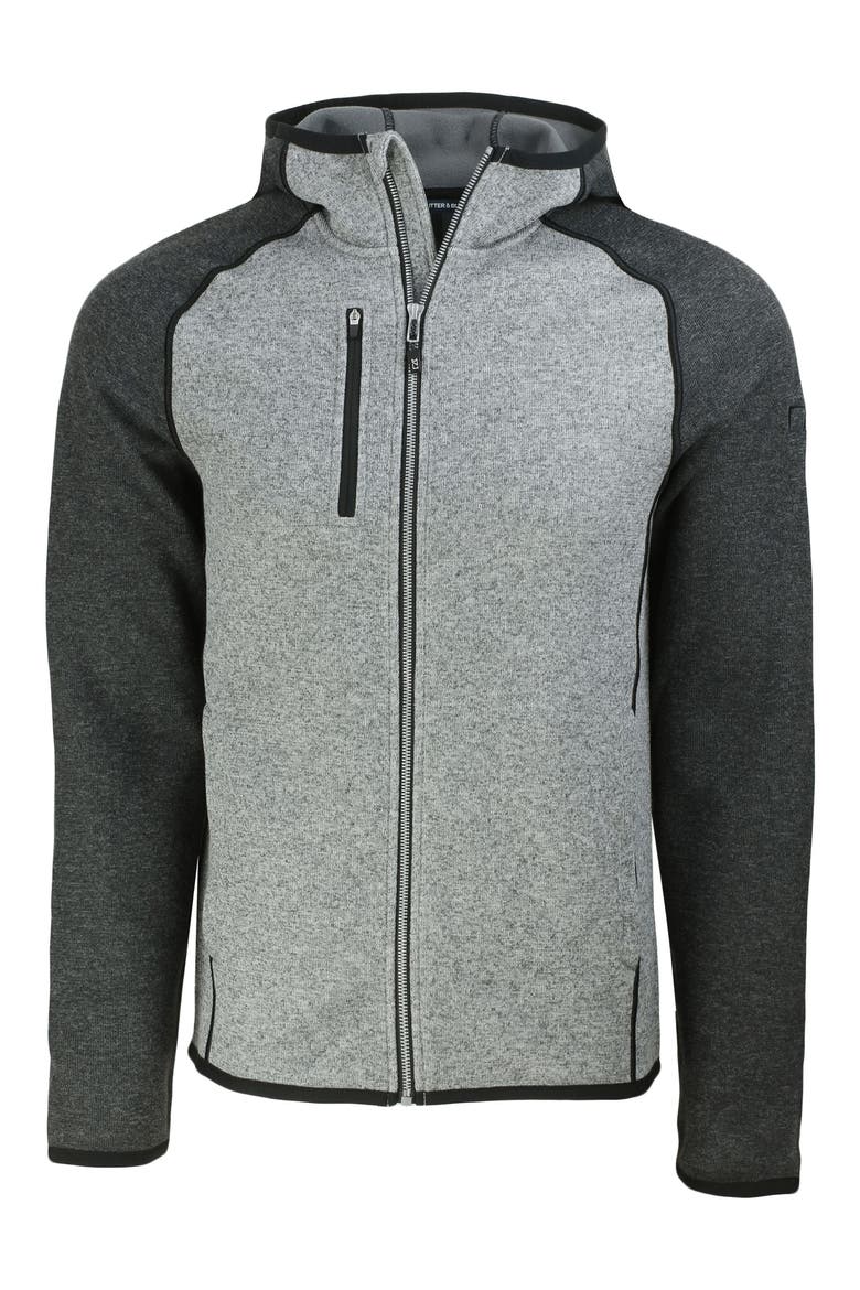 Mainsail Full Zip Hooded Jacket, Main, color, POLISHED HEATHER/CHARCOAL