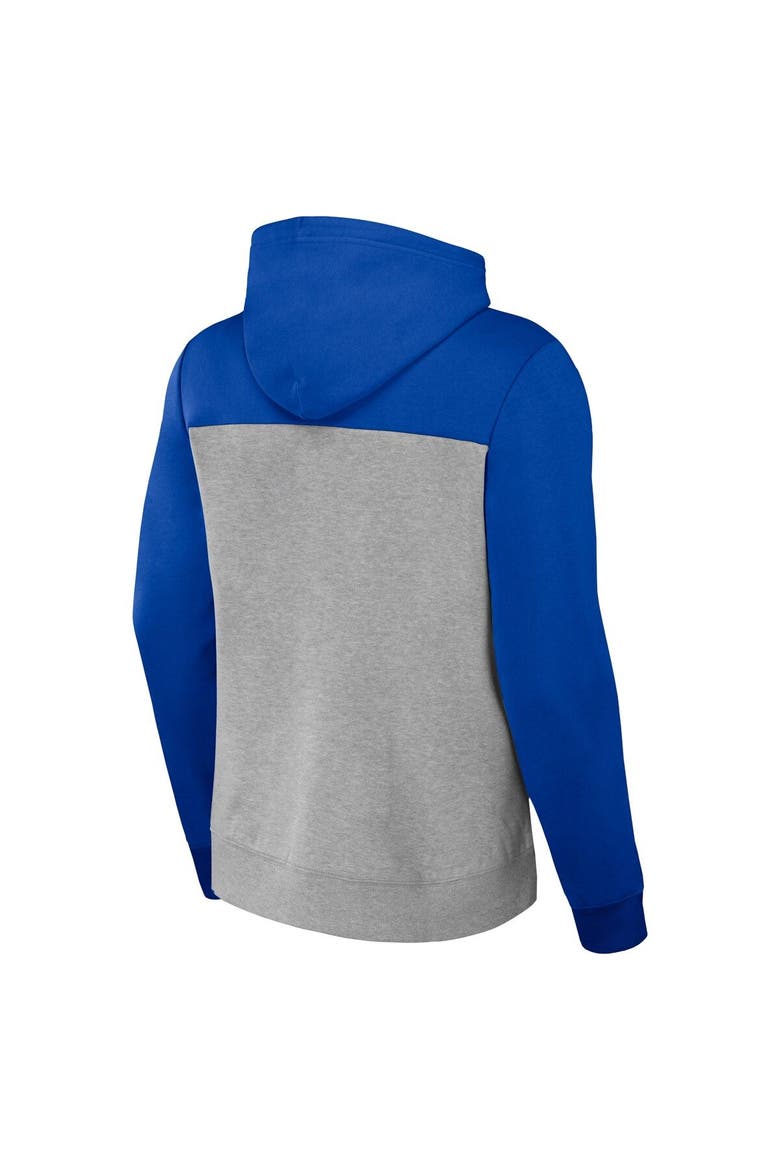 Men's NFL x Darius Rucker Collection by Fanatics Heather Gray Los Angeles Rams Color Blocked Pullover Hoodie, Alternate, color, Heather Gray