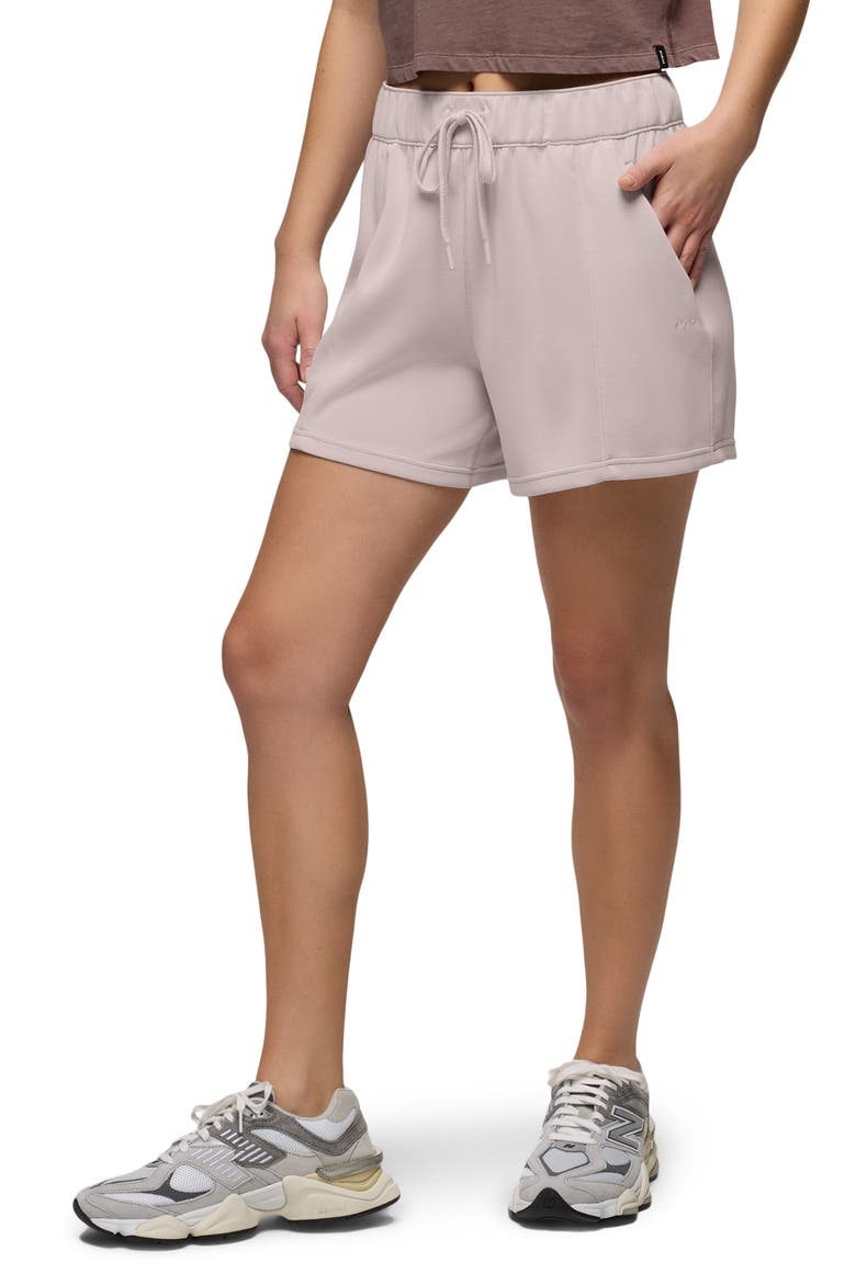 Shea High Waist Drawstring Shorts, Alternate, color, ALMOND