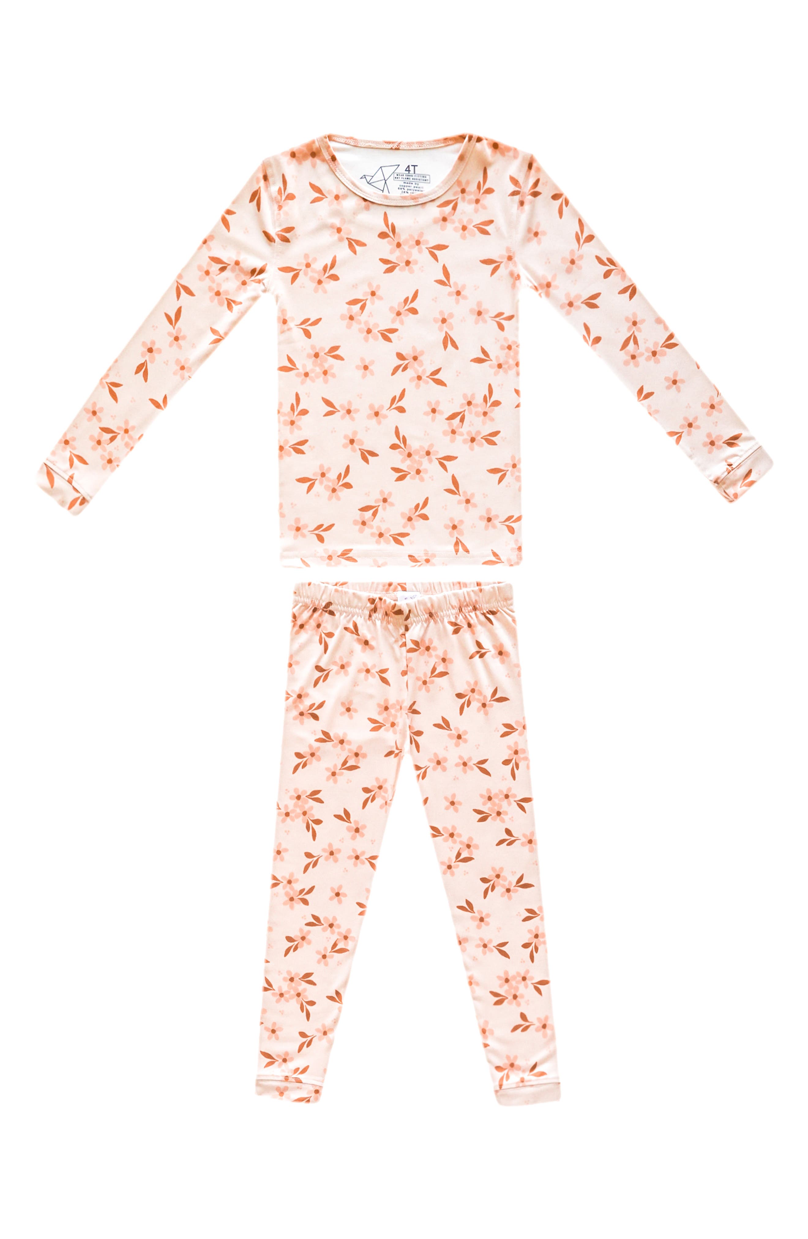 Copper Pearl Kids' Rue Fitted Long Sleeve Two-Piece Pajamas