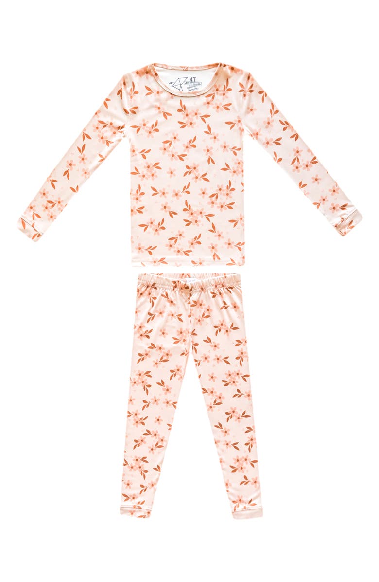 Copper Pearl Kids' Rue Fitted Long Sleeve Two-Piece Pajamas, Main, color, 