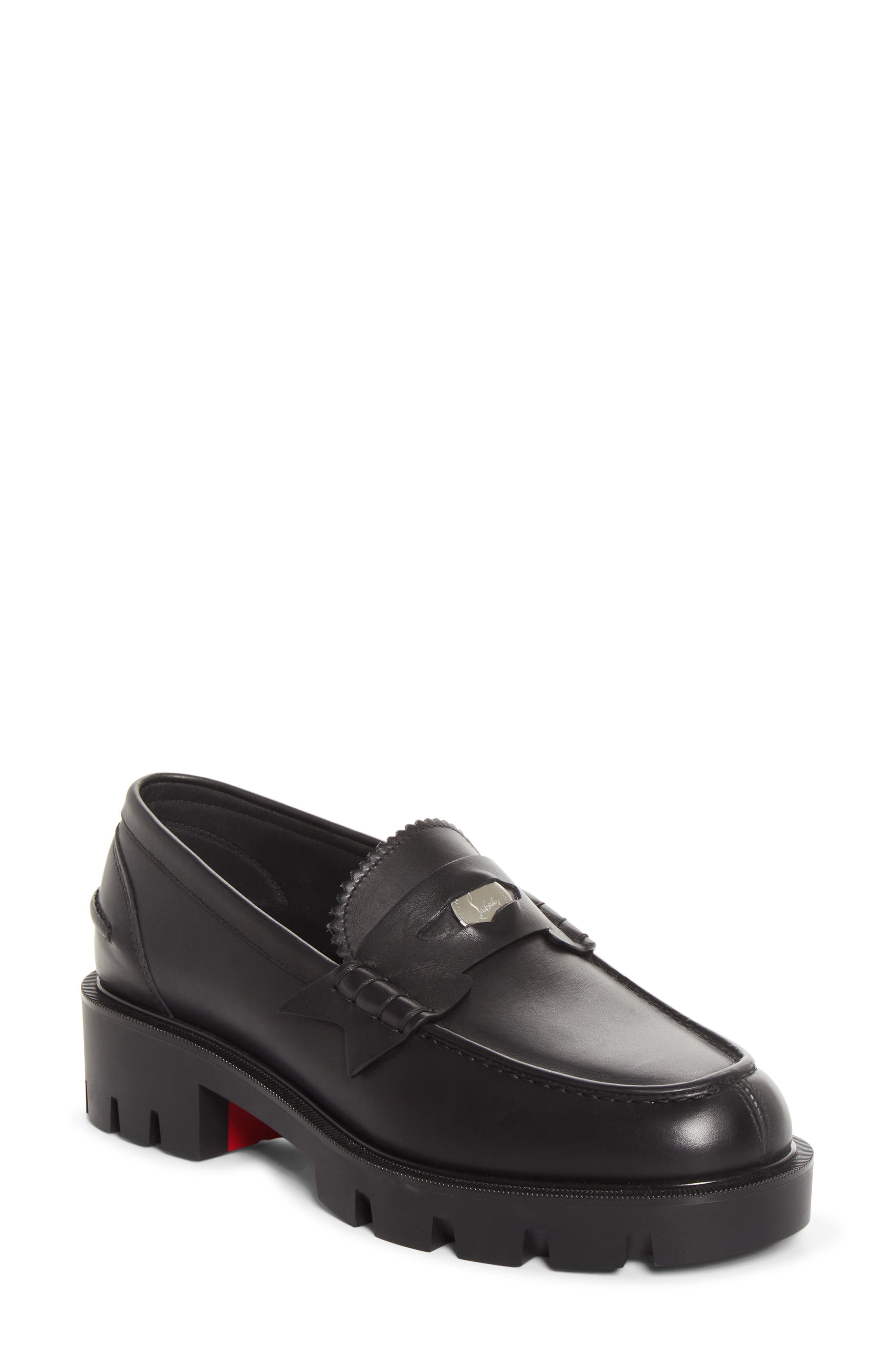 The Plato Calf Loafer, Main, color, B439 BLACK/ LIN BLACK