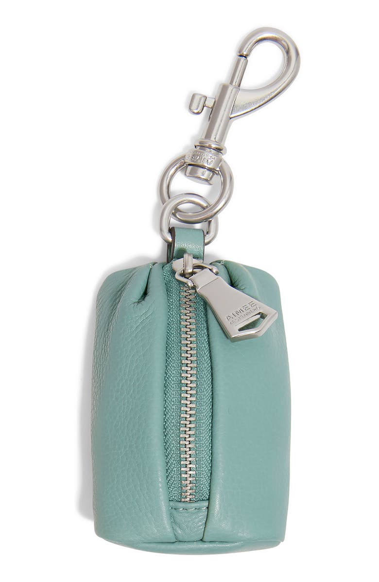 AIMEE Tamitha Leather Key Fob, Main, color, Moss Green