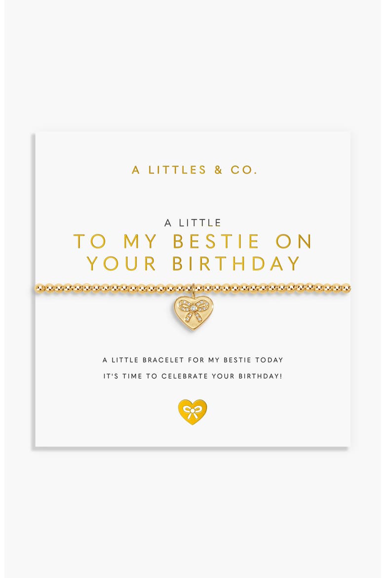 A Little 'To My Bestie On Your Birthday' Bracelet, Main, color, Gold Plated