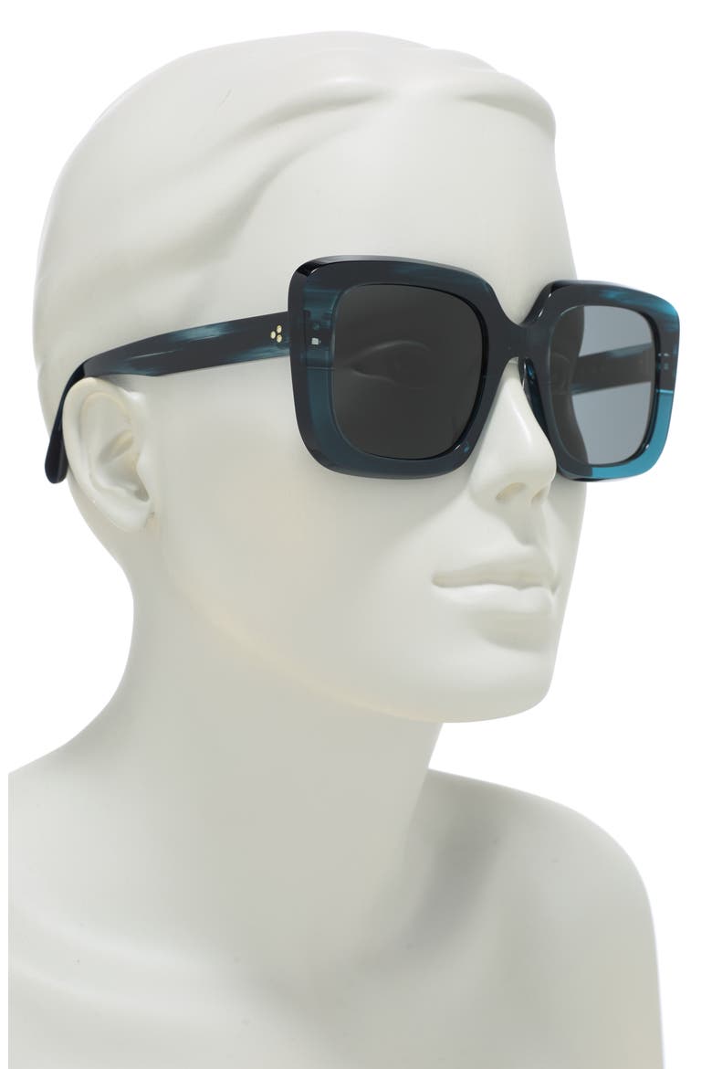 Franca 52mm Square Sunglasses, Alternate, color, BLUE