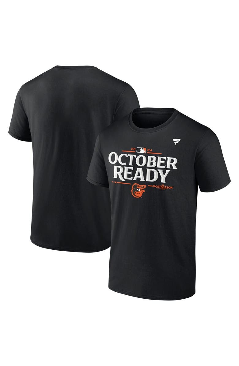 FANATICS Men's Fanatics  Black Baltimore Orioles 2024 MLB Postseason Locker Room T-Shirt, Alternate, color, 