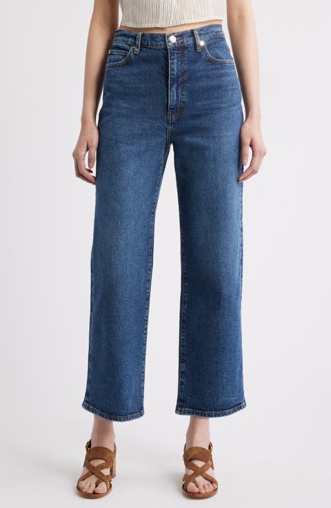 The Wide High Waist Ankle Wide Leg Jeans