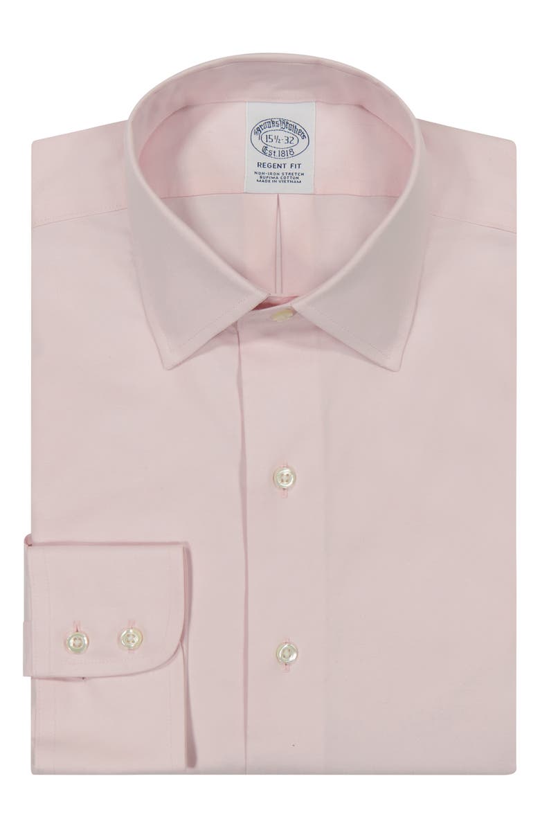 Brooks Brothers Non-Iron Stretch Supima<sup>®</sup> Cotton Dress Shirt, Main, color, 