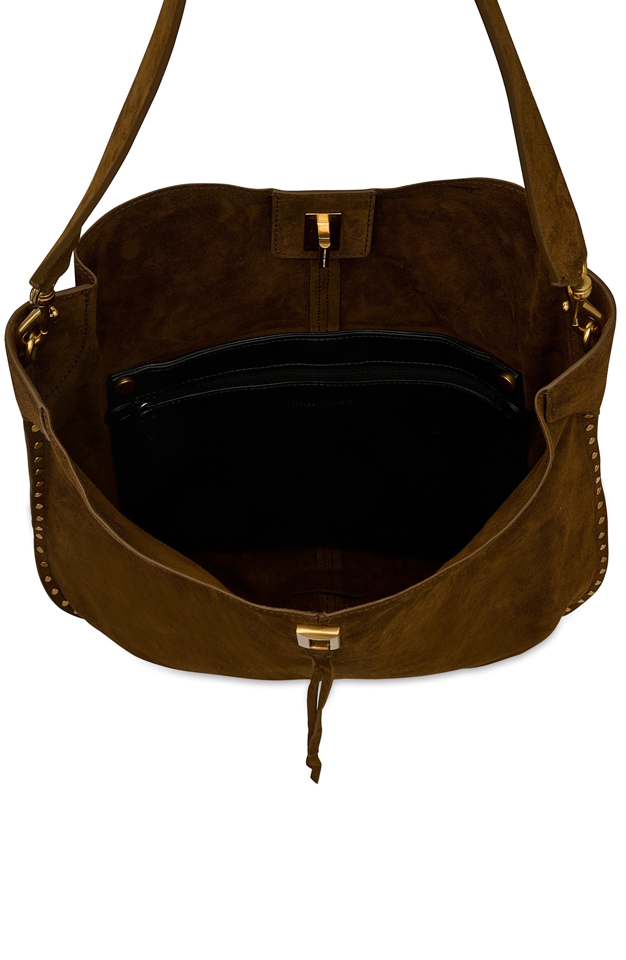 Rebecca Minkoff Darren Slim Suede Hobo, Alternate, color, Vintage