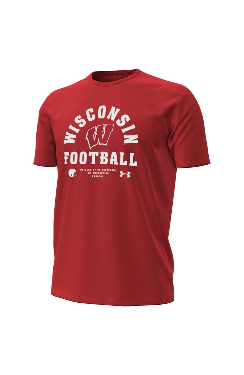 Under Armour Men's Under Armour  Red Wisconsin Badgers 2025 Sideline Football Performance T-Shirt, Alternate, color, Red