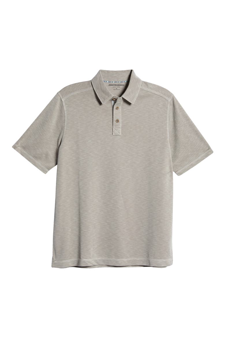 Short Sleeve Slub Knit Polo, Alternate, color, SAND