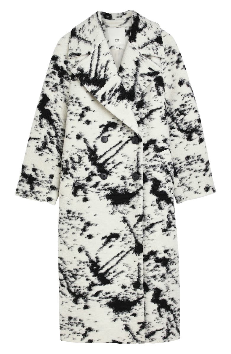 River Island Longline Double Breasted Coat, Alternate, color, 