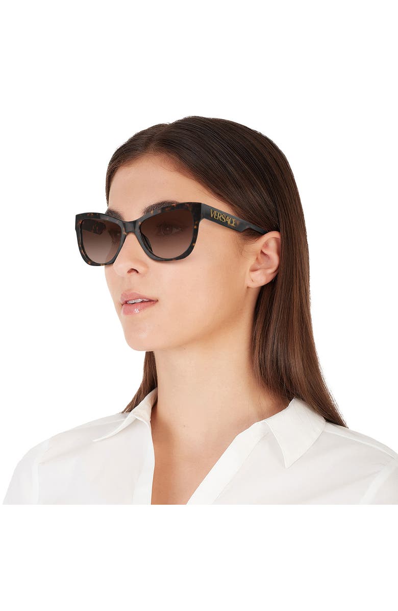 Versace 56mm Gradient Cat Eye Sunglasses, Alternate, color, 
