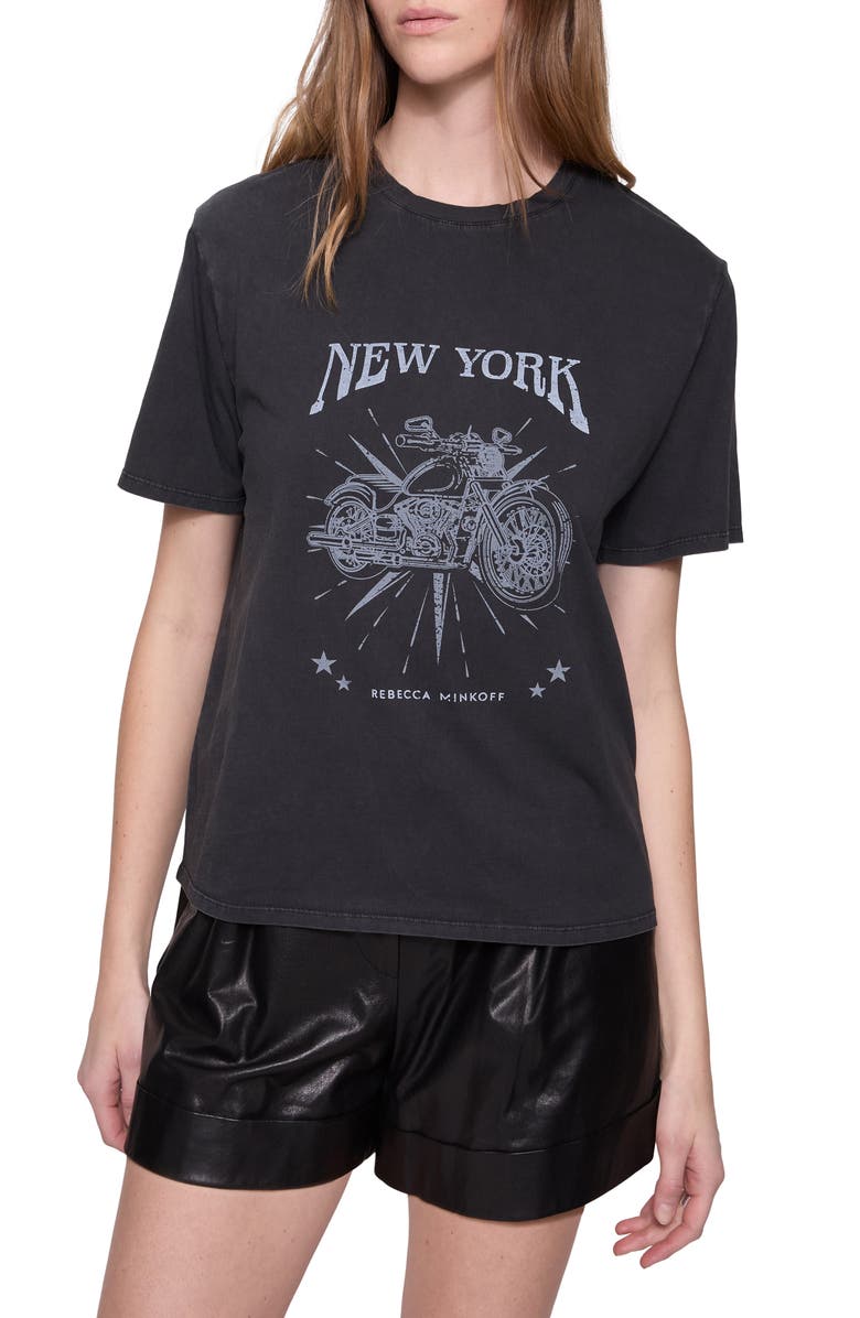 Rebecca Minkoff Sawyer Cotton Boyfriend T-Shirt, Main, color, 
