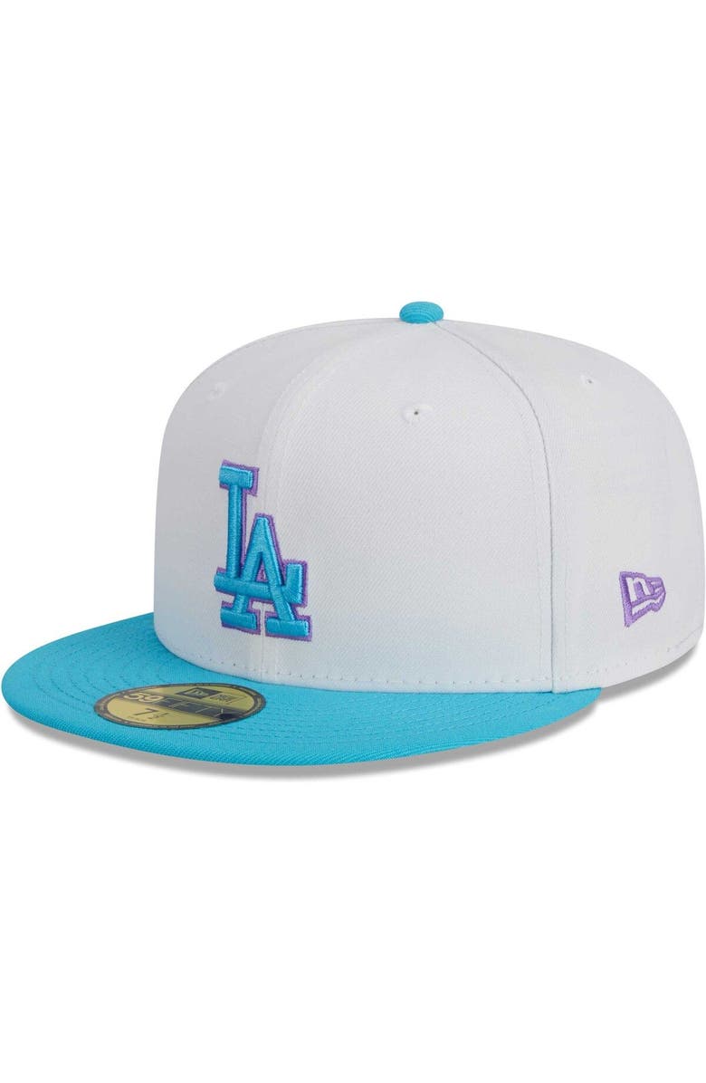 New Era Men's New Era White Los Angeles Dodgers Vice 59FIFTY Fitted Hat, Alternate, color, White