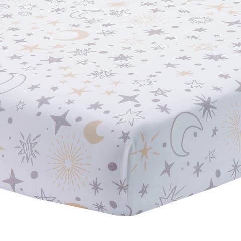 Goodnight Moon 100% Cotton Fitted Crib Sheet - Moon/Stars