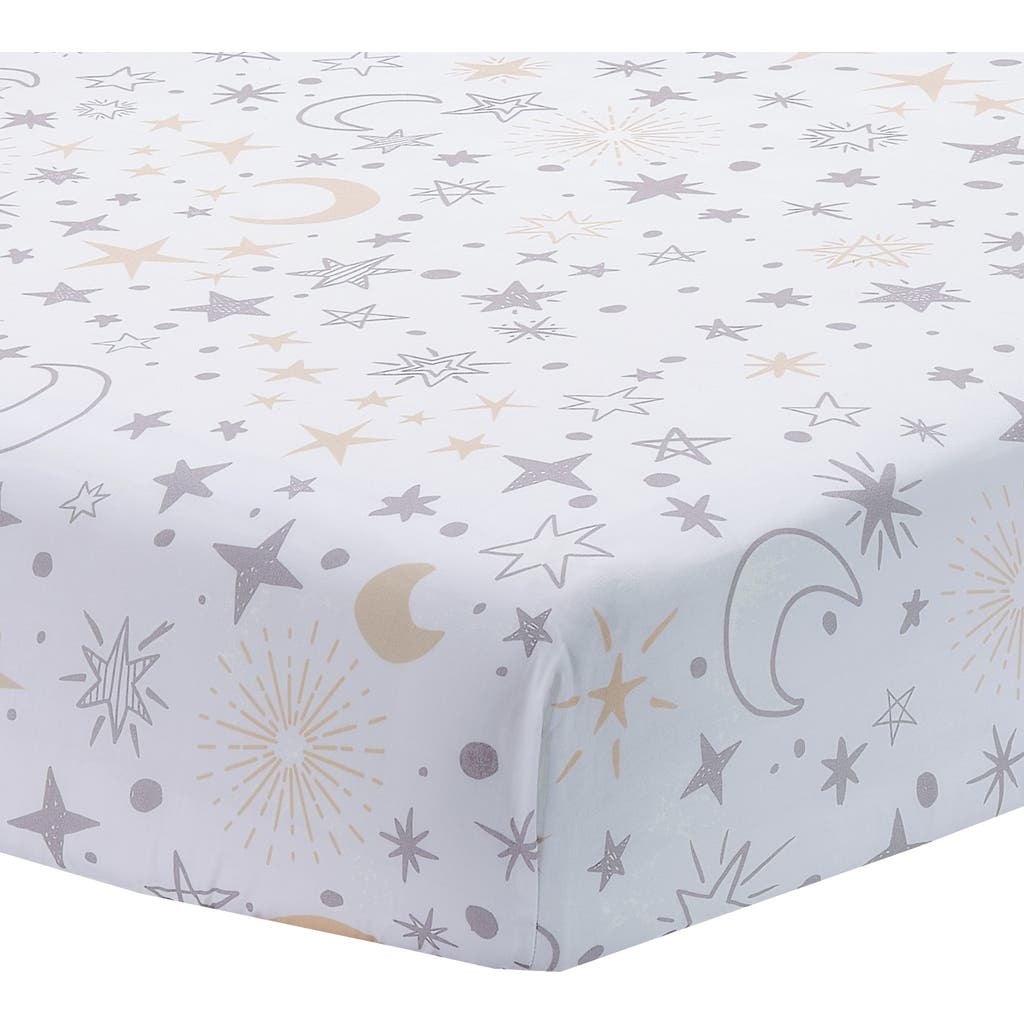 Lambs & Ivy Goodnight Moon 100% Cotton Fitted Crib Sheet In White
