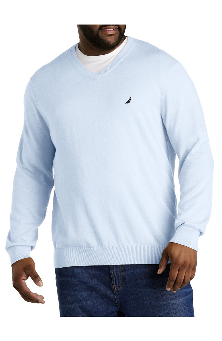 Nautica Big & Tall Navtech Crewneck Sweater, Alternate, color, Skyway