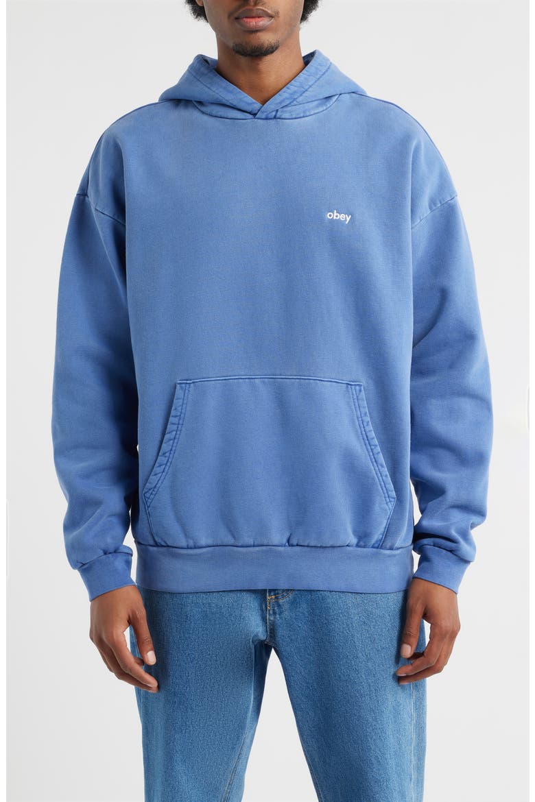Lowercase Pigment Hoodie, Main, color, PIGMENT ELECTRIC INDIGO