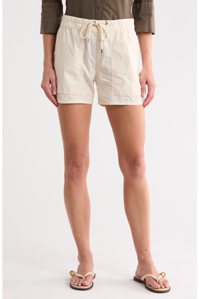 Stretch Cotton Poplin Drawstring Shorts, Main, color, ALABASTER